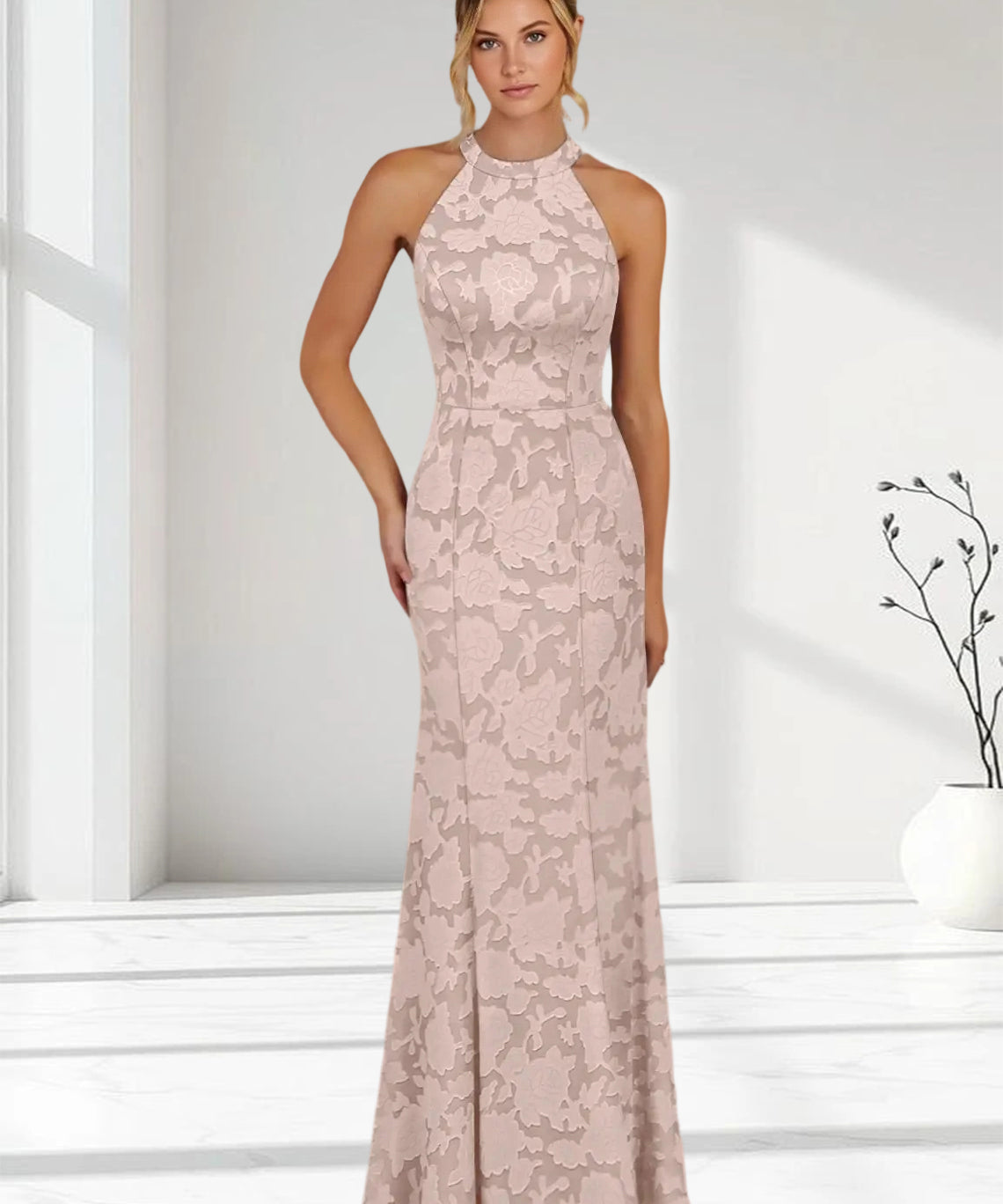 Augday Tyra Mermaid Floral Burnout Dress