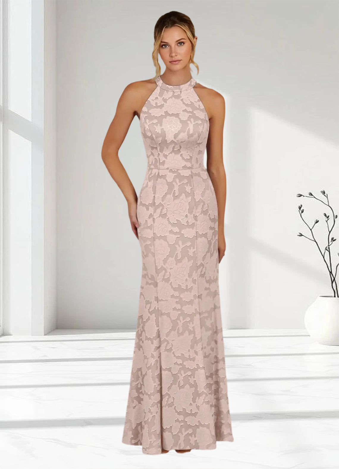 Augday Tyra Mermaid Floral Burnout Dress