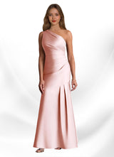Augday Haifa Mermaid One Shoulder Stretch Satin Dress