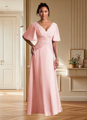 Augday Milliat A-Line Lace Chiffon Dress