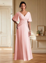 Augday Milliat A-Line Lace Chiffon Dress