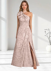 Augday Easton Ball-Gown One Shoulder Floral Burnout Dress