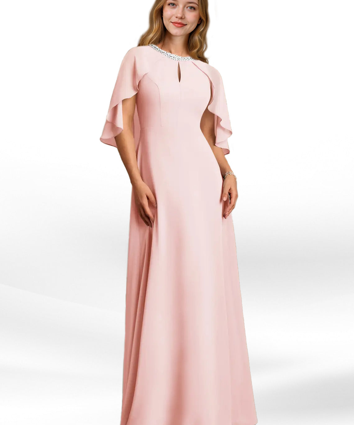 Augday Winnifred A-Line Beaded Chiffon Dress