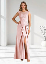 Augday Santa Barbara Sheath Pleated Stretch Satin Dress