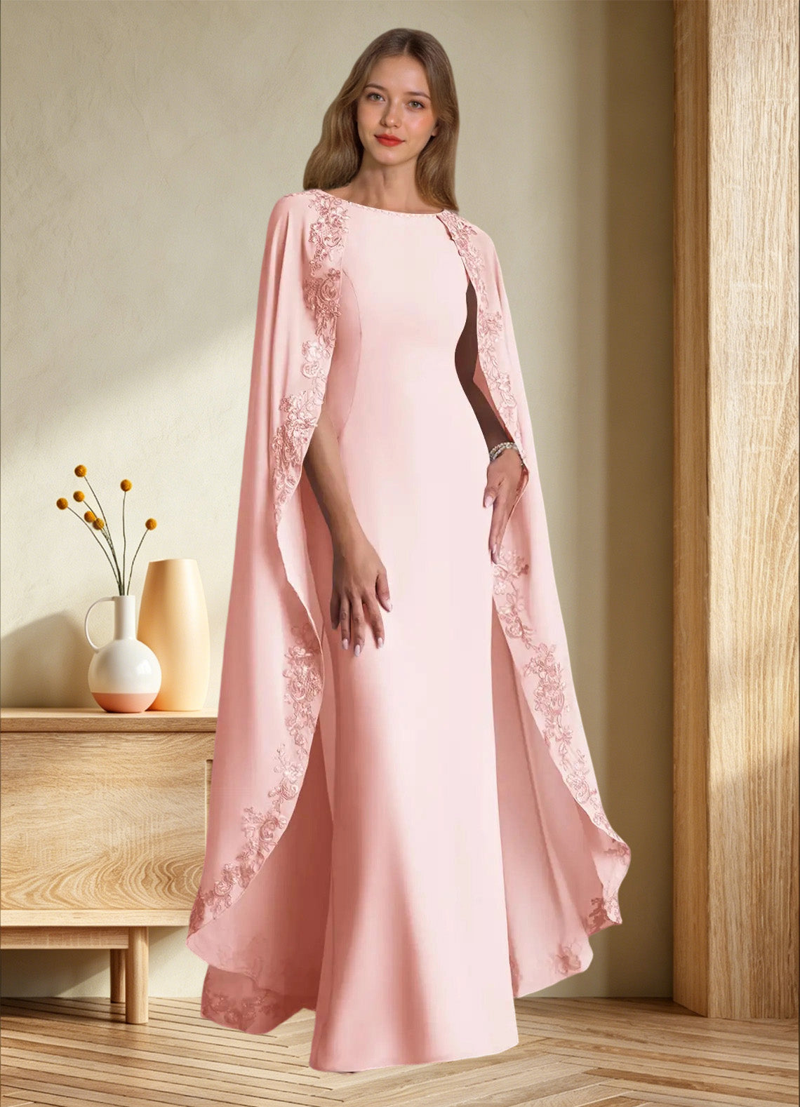 Augday Artemisia Sheath Lace Chiffon Dress