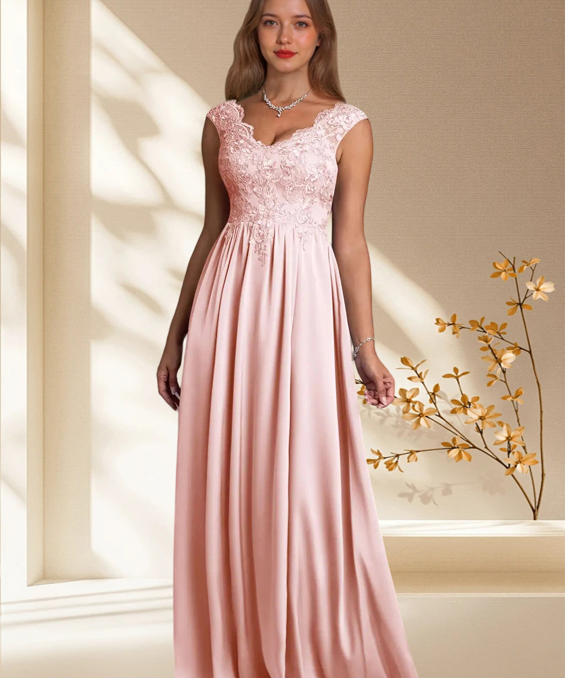 Augday Amethyst A-Line Lace Dress