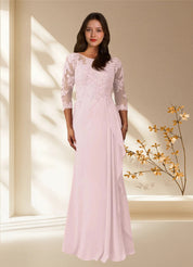 Augday Calanthe A-Line Scoop Chiffon Dress