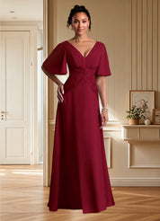 Augday Milliat A-Line Lace Chiffon Dress