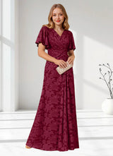 Augday Emmeline Pleated Floral Burnout Dress
