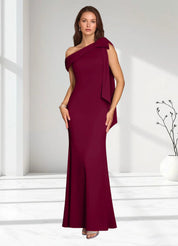 Augday Myers Mermaid Pleated Stretch Crepe Dress