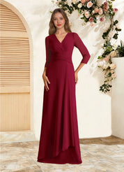 Augday Mayfield A-Line Pleated Chiffon Dress