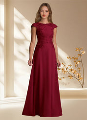Augday Christi A-Line Lace Chiffon Dress