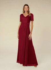 Augday Bessie A-Line Pleated Mesh Dress