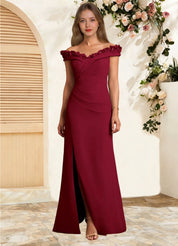 Augday Jettie Sheath Pleated Chiffon Dress