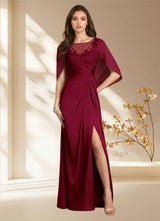 Augday Hera A-Line Lace Stretch Satin Dress