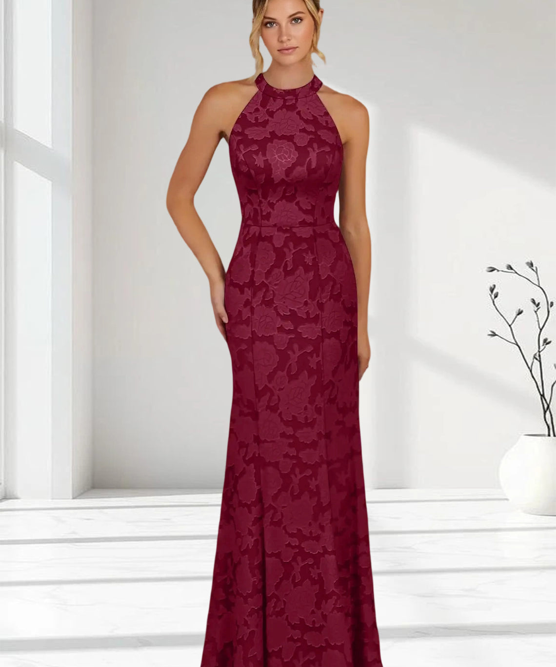 Augday Tyra Mermaid Floral Burnout Dress