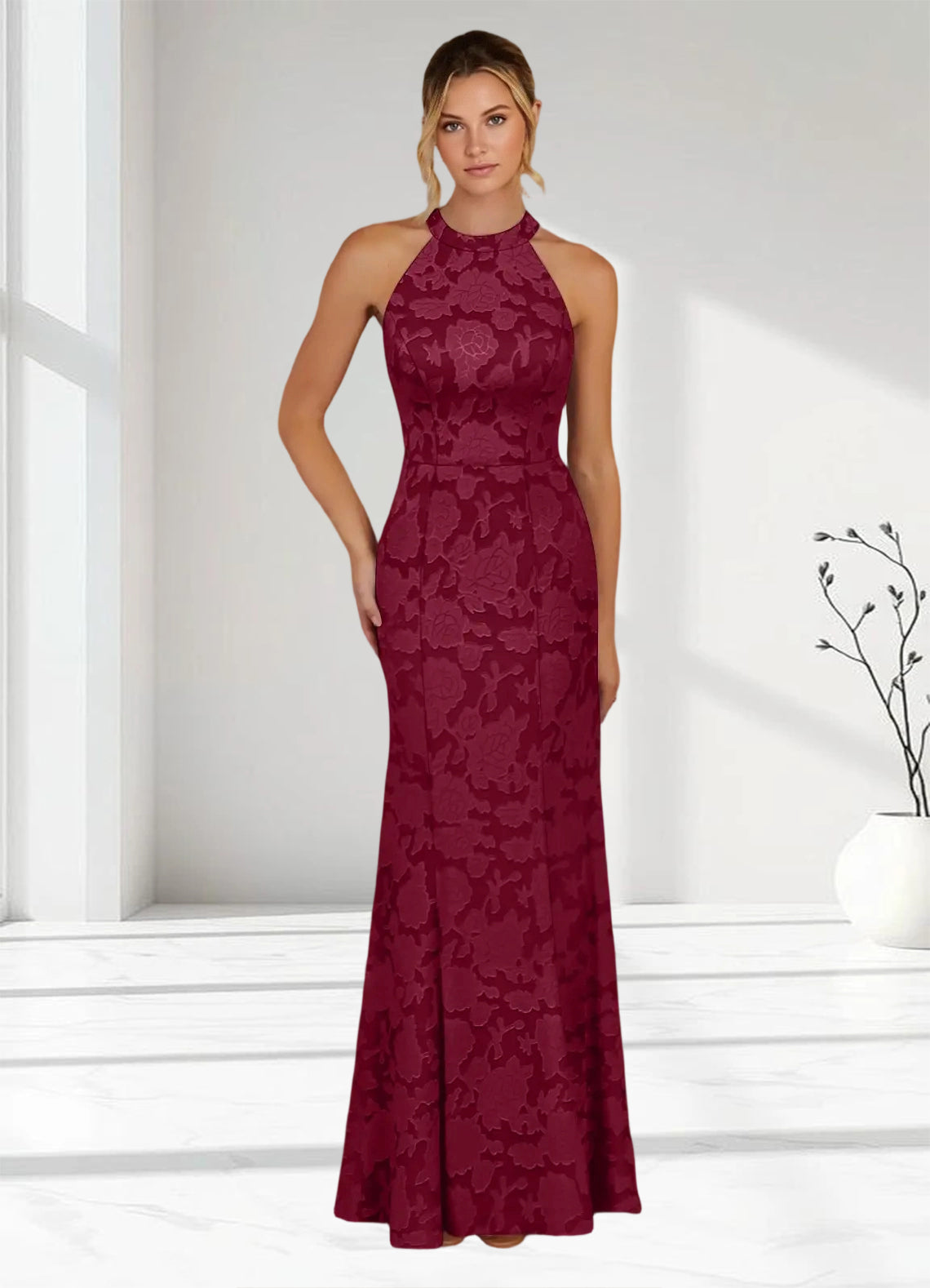 Augday Tyra Mermaid Floral Burnout Dress