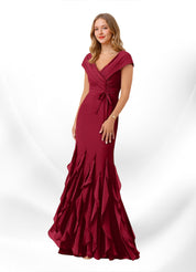 Augday Bailora Mermaid Ruched Chiffon Dress
