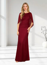 Augday Belladonna Mermaid Scoop Pleated Mesh Dress