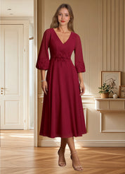Augday Ana A-Line Lace Chiffon Dress