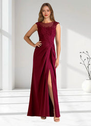 Augday Santa Barbara Sheath Pleated Stretch Satin Dress