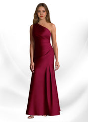 Augday Haifa Mermaid One Shoulder Stretch Satin Dress