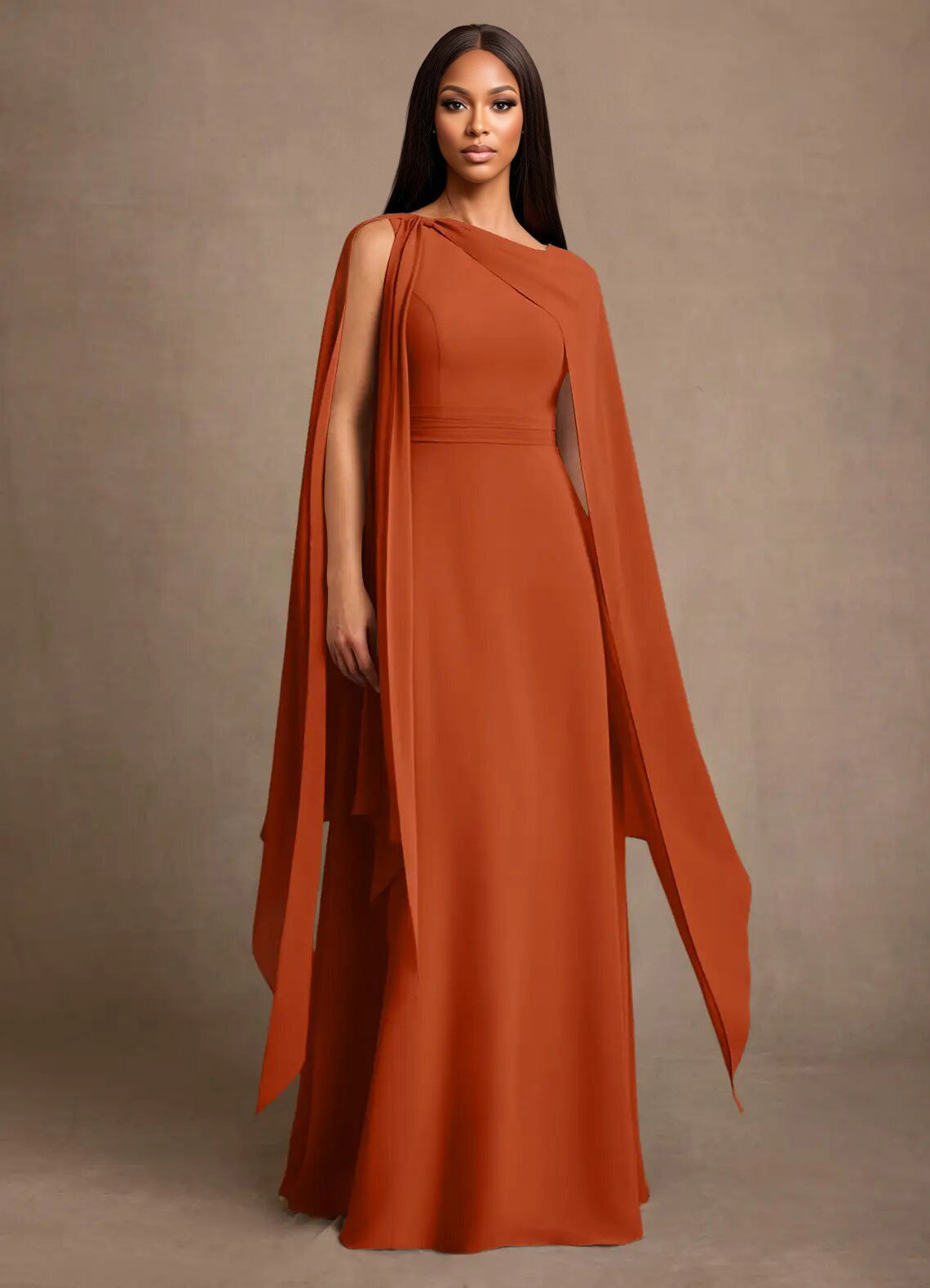 Augday Liddie A-Line Pleated Chiffon Dress