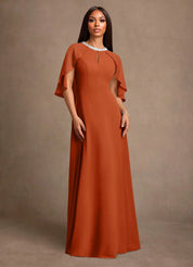 Augday Winnifred A-Line Beaded Chiffon Dress
