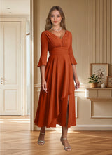 Augday Aerynne A-Line Pleated Chiffon Dress