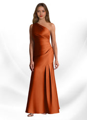 Augday Haifa Mermaid One Shoulder Stretch Satin Dress
