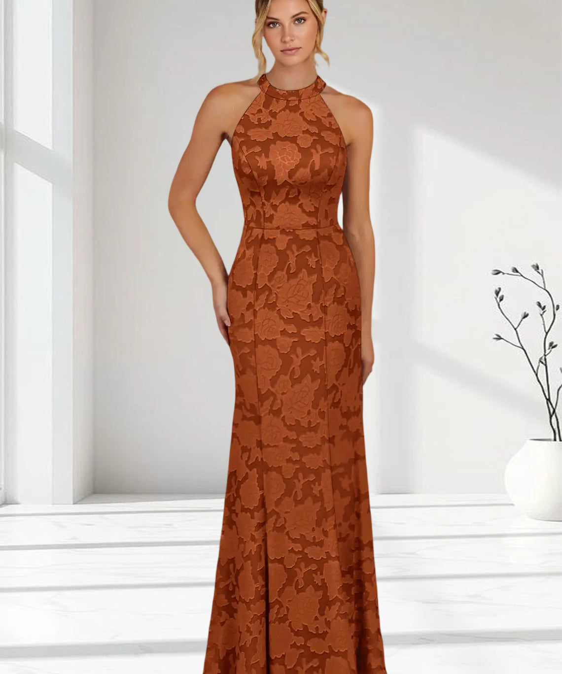 Augday Tyra Mermaid Floral Burnout Dress