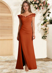 Augday Jettie Sheath Pleated Chiffon Dress