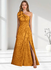Augday Easton Ball-Gown One Shoulder Floral Burnout Dress