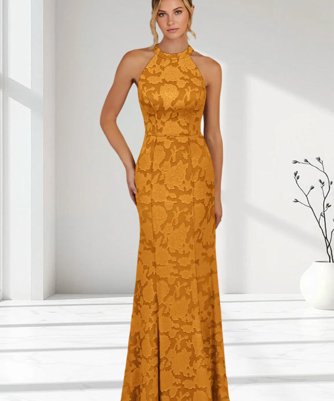Augday Tyra Mermaid Floral Burnout Dress