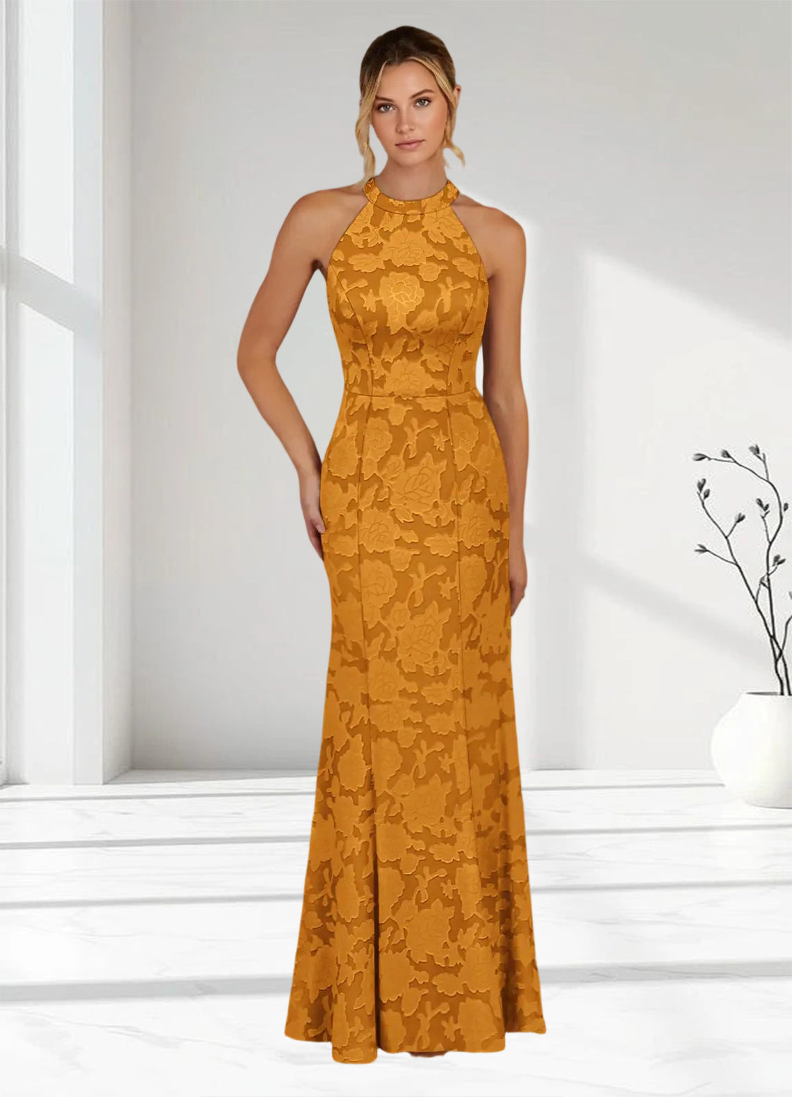 Augday Tyra Mermaid Floral Burnout Dress