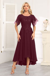 Augday Chiffon Lace Sequins Mother of the Bridesmaid Dresses