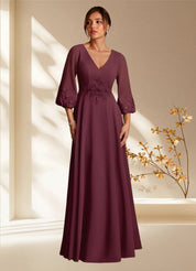 Augday Yorba A-Line Lace Chiffon Dress