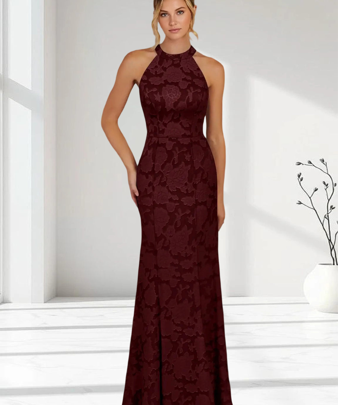 Augday Tyra Mermaid Floral Burnout Dress
