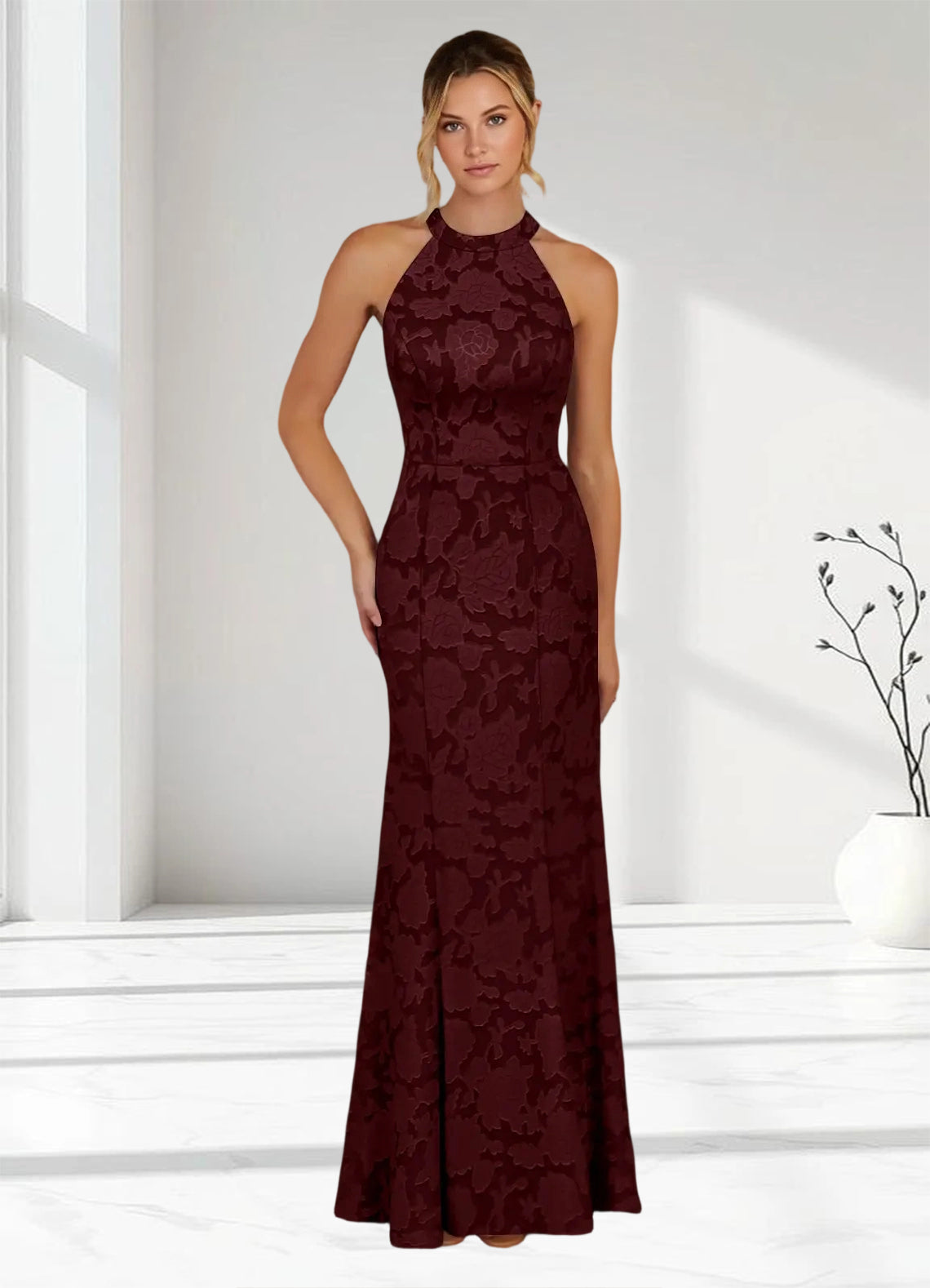 Augday Tyra Mermaid Floral Burnout Dress
