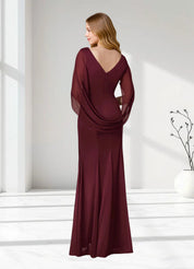 Augday Belladonna Mermaid Scoop Pleated Mesh Dress