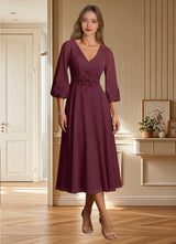 Augday Ana A-Line Lace Chiffon Dress