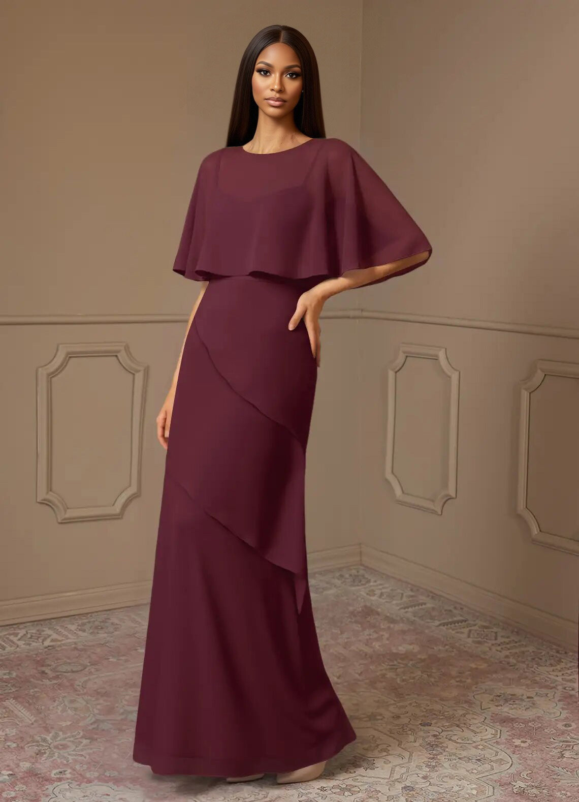 Augday Bowie A-Line Chiffon Dress