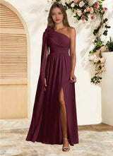 Augday Lancaster A-Line One Shoulder Chiffon Dress
