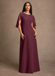 Augday Winnifred A-Line Beaded Chiffon Dress