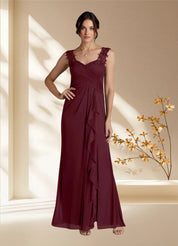 Augday Edelin A-Line Sweetheart Neckline Pleated Mesh Dress