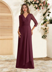 Augday Mayfield A-Line Pleated Chiffon Dress