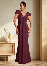 Augday Louella Pleated Chiffon Dress