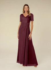 Augday Bessie A-Line Pleated Mesh Dress