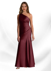 Augday Haifa Mermaid One Shoulder Stretch Satin Dress