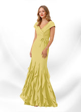 Augday Bailora Mermaid Ruched Chiffon Dress